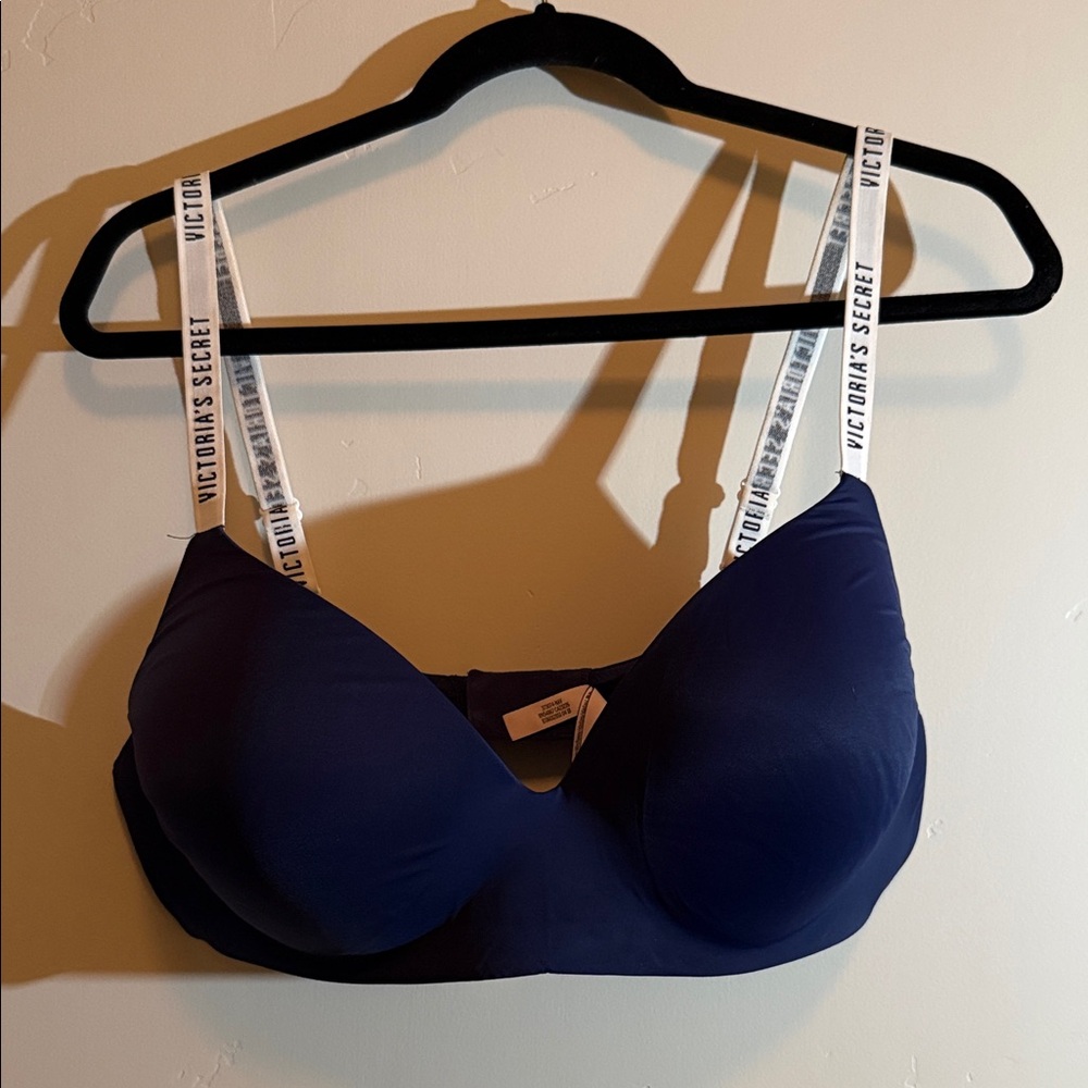 Victoria's Secret Deep Blue Bra with Logo Straps